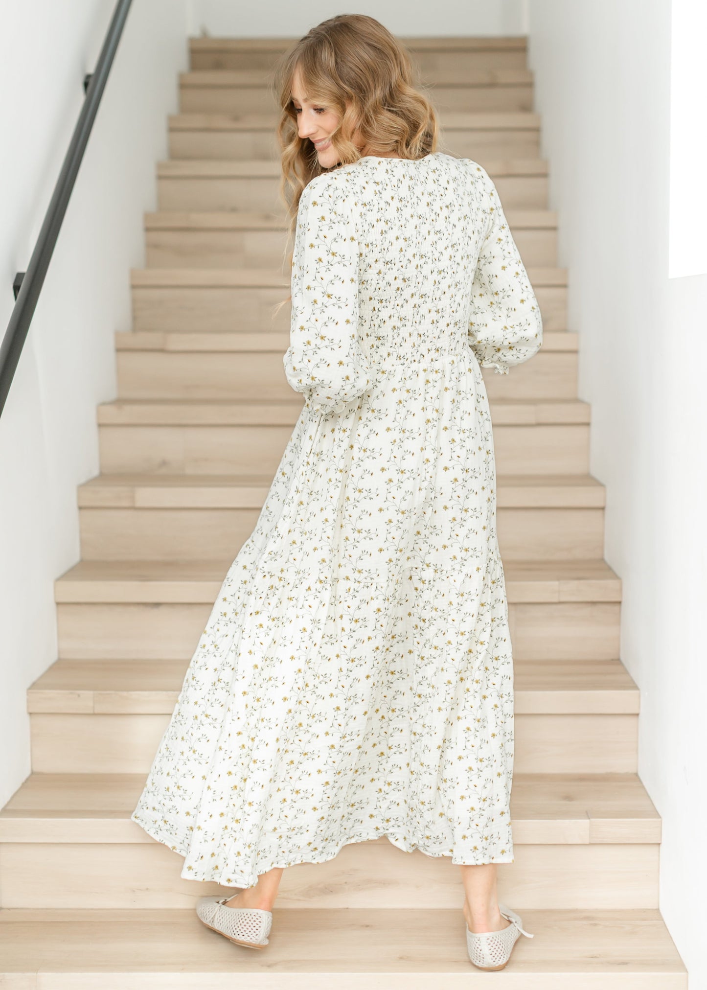 Flora Smocked Midi Dress